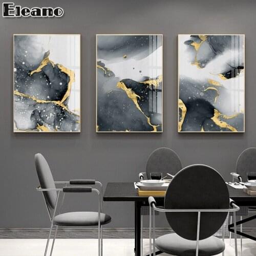 Abstract Art Canvas Painting Black White Gold Line Drawing Posters Custom Print Nordic HD Luxury Wall Art Aesthetic Room Decor