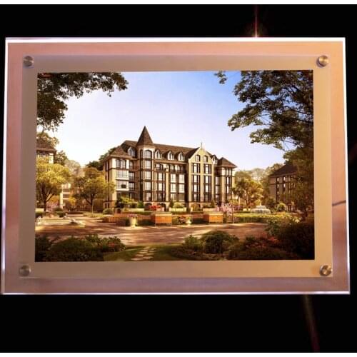 Real Estate Agency Wall Mounted LED Light Pocket Display - A1 Acrylic LED Poster Light Box