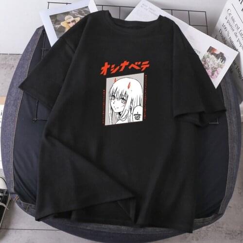 Roronoa Zoro Anime Woman T-shirts Summer Hip Hop Tees Oversize Short Sleeve Lady Clothing O-neck Darling in The Franxx Camisetas
