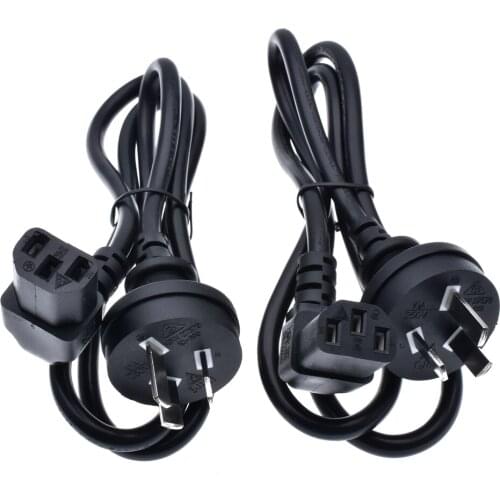 SAA Certification Australian 3 Pin Plug to 90 degree Right Angled IEC 320 C13 AC Power Cord Cable