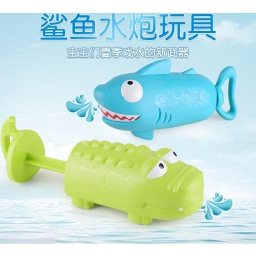 Children Animal Water Cannon Crocodile Shark Dinosaur Anpanman Spray Pump Gun Summer Boys Girls Playing Water Bathing Beach Toys