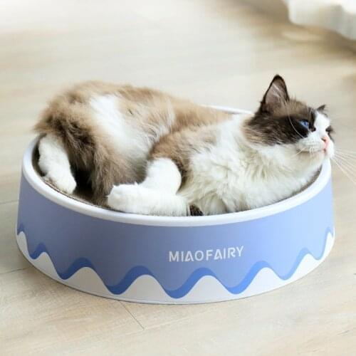 Corrugated Cat Paw Grinding Nest Replaceable Core Cat Scratch Board Fall Resistant Washable Shell Multi-function Cat Scratch Toy