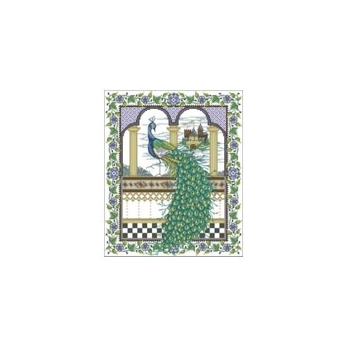 Joan Elliott-Garden Peacock Counted Cross Stitch 11CT 14CT 18CT Cross Stitch Kits Embroidery Needlework Sets