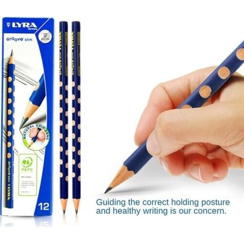 12 Pieces / Box Color Log Advanced Graphite HB/2B/2H Hole Pencil Posture Correction Writing Pen, Student Stationery