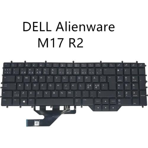 NE keyboard for Dell Alienware M17 R2 price good 17.3 2019 NE Norway black with backlit 0NM44Y NSK-QHABC PK132KG1A24 internal