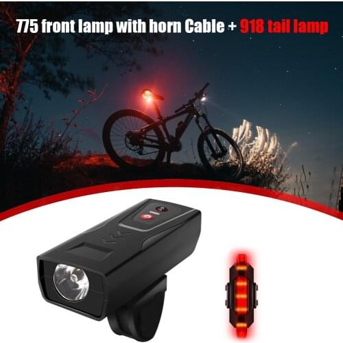 USB Rechargeable Bike Light Set Waterproof MTB Bicycle Front Back Rear Taillight Cycling Safety Warning Light Bicycle Accessory
