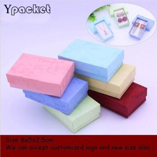 6Colors Jewelry Organizer Box Engagement Ring For Earrings Necklace Bracelet Display Gift Box 8x5x2.5cm Box For Jewelry 48PCS