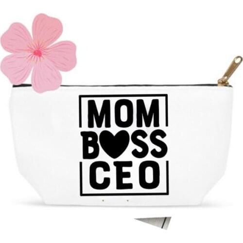 Mom boss ceo Makeup Cosmetic Bag Mothers Day birthday Party Christmas Holiday New Year baby shower mommy to be Gift decoration