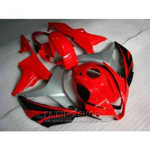 Red Grey fairing Kit For Honda CBR600RR 2007 08 ( 100% fit ) Fairings cbr 600 rr 2008 07 +tank cover LL14
