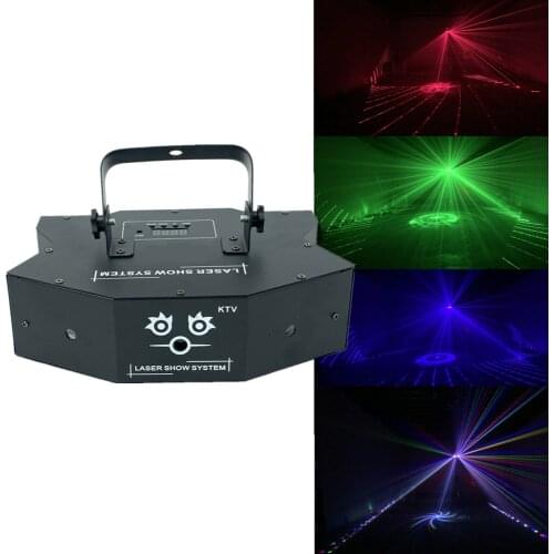 RGB 3in1 full color laser light beam light dj effect projector scanner laser 24in1 pattern animation dmx 512 stage lighting