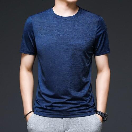 Summer new middle aged mens short sleeve T-shirt sports leisure round neck T-shirt 30-50 middle aged mens thin top
