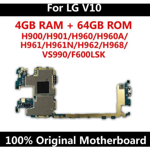 For LG V10 H900 H901 H960 H960A H961 H961N H962 H968 VS990 F600LSK Motherboard 100% Original Good Working Logic Board Android OS
