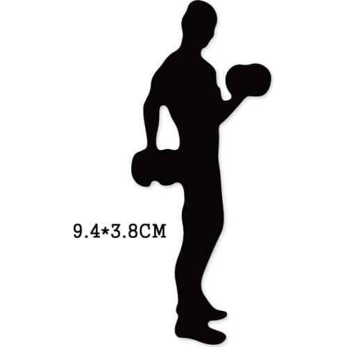 Men Barbell exercise Metal Steel Embossing Cutting Dies 2020 Craft Die Scrapbooking DIY Card Making Photo Decorative