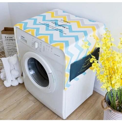 Nordic Blue Washing Machine cover Automatic Drum Cloth Dust cover Single Door Refrigerator organizer Household fridge cover