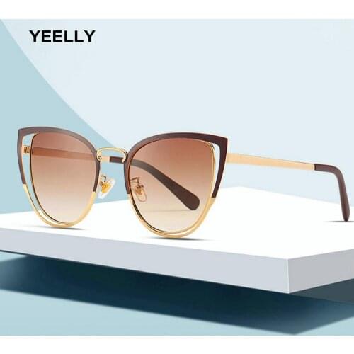 New Fashion Cat Eye Ladies Sunglasses Colourful Glasses Trend Party Eyewear Street Beat Spectacles 58098 Women Polycarbonate