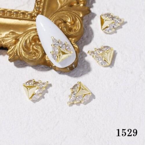 New Fashion Charm Nail Art Zircon Metal Micro-set Flash Diamond Nail Jewelry Rhinestone DIY Decoration Accessories T1666