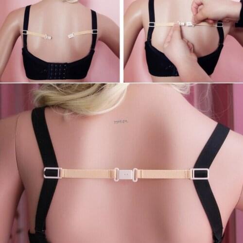 3 Pcs Upgrade Women Lady Anti Slip Bra Straps Adjustable Holder Belt With Back Clips Polyester New Elastic W11