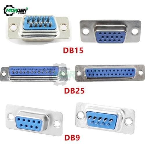 10PCS DB9 DB15 DB25 D-SUB Adapter 9/15/25 Pin Male Female Connector Welded RS232 Serial VGA Female Male Plug Socket Connector