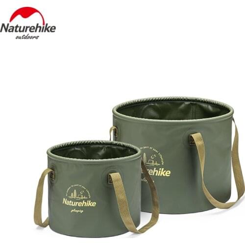 Naturehike Camping 10L/20L Water Bag Portable Water Bucket Ultralight Foldable Round Bucket Outdoor Fishing Basin Storage Wash
