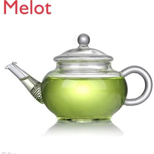 Clear Glass Scented Tea Pots 250Ml Heat Resisting High Borosilicate Drinkware Smooth Flower Teapot High Quality