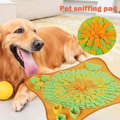 Dog Snuffle Mat Nose Sniffing Training Blanket Foraging Dispenser Pad Puzzle Slow Feeder Pet Bowl Food Dispenser Carpet Washable