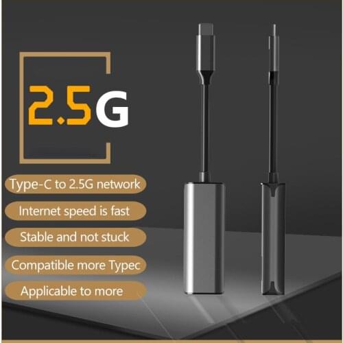 USB C Ethernet USB-C to RJ45 Lan Adapter for MacBook Pro Type C Network Card Super Speed 10/100/1000/2500Mbps wire LAN Adapter
