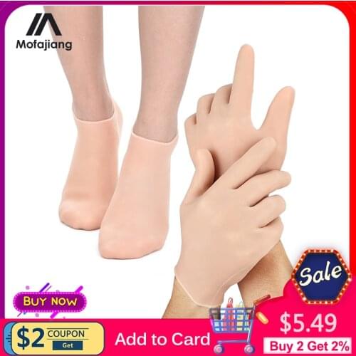 Feet or Hand Care Socks Gloves Moisturizing Silicone Gel Socks Foot Skin Care Hand Protectors Anti Cracking Spa Home Use