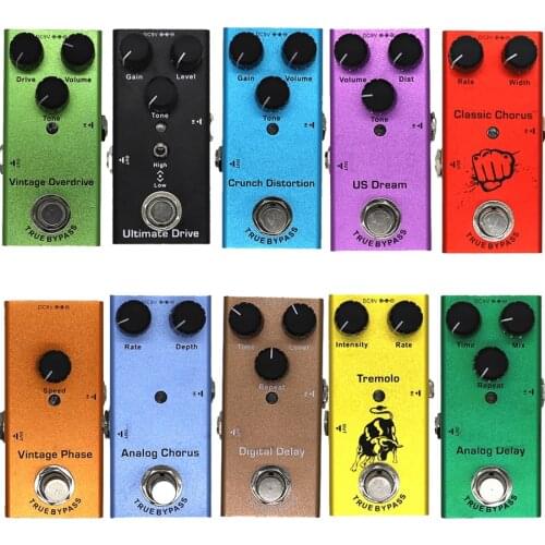 Guitar Pedal Vintage Overdrive/Distortion Crunch/US Dream Distortion/Classic Chorus/Phase/Digital Delay/Tremolo Effect Pedal