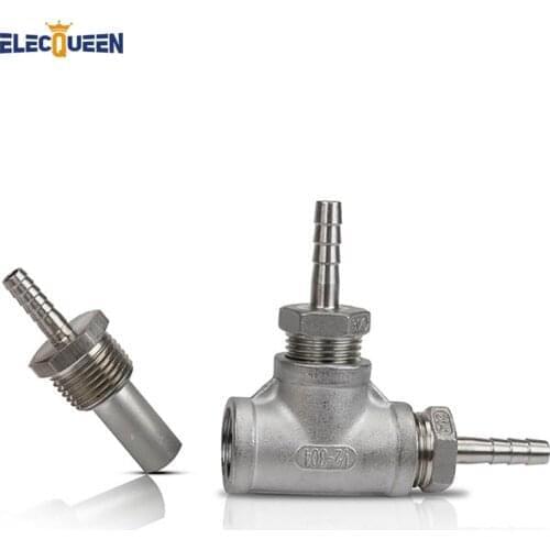 Stainless Steel Inline Aeration/Oxygenation Diffusion Stone 2 Micron - 1/2" MPT for Homebrew