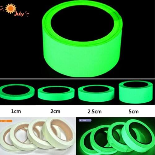 Green Luminous Tape Self Adhesive Glow In The Dark Stickers 3m 10m Stage Decorative Luminous Fluorescent Tape Warning Stickers