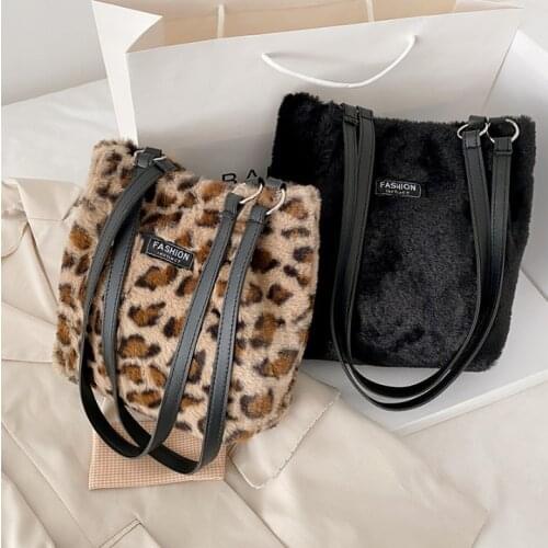 Spring and Autumn and Winter Hairy Leopard Bag Hairy Bag Hairy Small Bag Womens Bag 2021 New Fashion Versatile Messenger