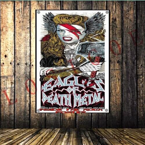 Hard Rock Heavy Metal Music Banners & Flags Tapestry Band Posters HD Canvas Printing Art Tapestry Mural Wall Decoration Gift