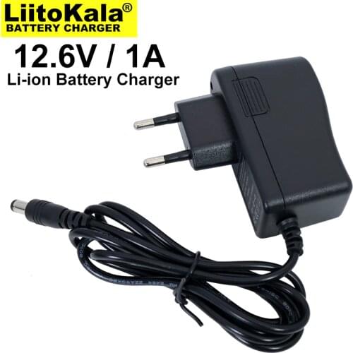 1-15PCS Liitokala 12.6V 1A Lithium battery pack charger 3S 12V battery 100-240V charger DC head is 5.5 * 2.1mm