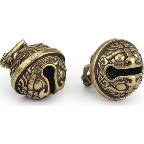 1PCS Small Bell Keychain Pendant Accessories Brass Bell DIY Beads Gluttony Copper Paracord Bead