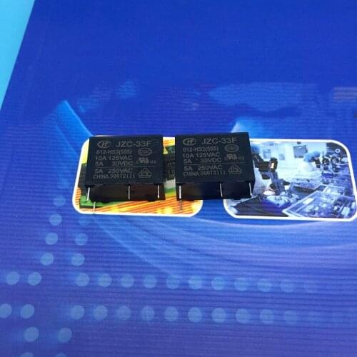 20PCS/lot Power relays JZC-33F HF33F-005-HS3 HF33F-012-HS3 HF33F-024-HS3 5A250VAC 4PIN