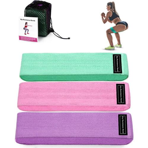 3pcs Sport Resistance Bands Set for Home Fitness Yoga Pilates CrossFit Resistance Level Workout Booty Bands for Women and Men