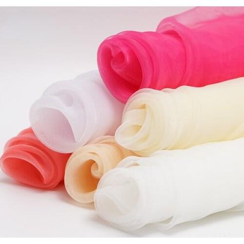 Organza Fabric Mesh Tulle Gauze Fabric for DIY Sewing Handmade Patchwork Child Dress Wedding Dress Veil Curtain Tutu Decoration