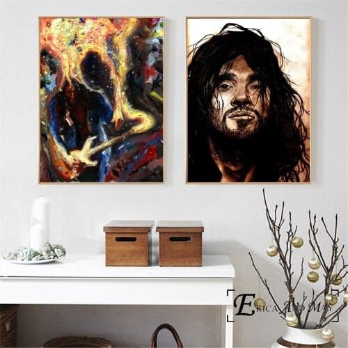 John Frusciante Abstract Portrait Canvas Printed Painting Wall Pictures Home Decor Posters And Prints Art For Bedroom Decoration