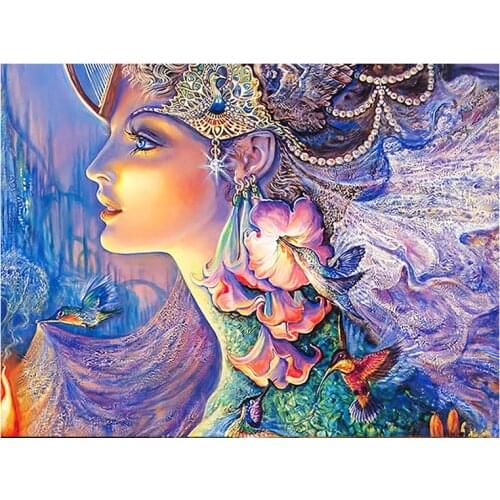 Diamond Painting Flower Fairy Picture Of Rhinestone 5D DIY Full Diamond Embroidery Kit Mosaic Cross Stitch Beauty Cartoon Craft