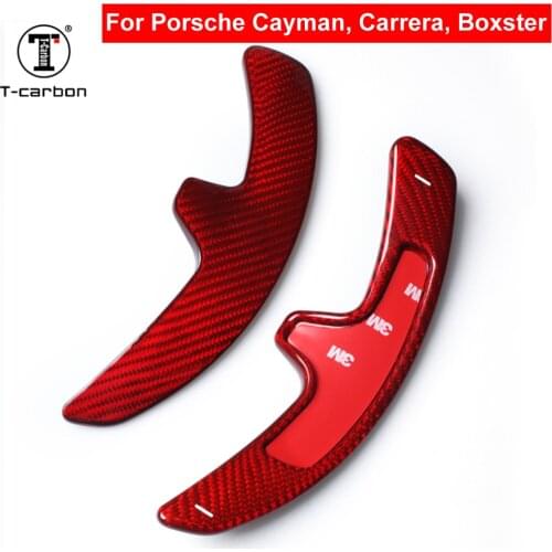 Car Styling Carbon Fiber Steering Wheel Paddle Shift Paddle Extension Shifters For Porsche 991 Cayman 981 Carrera Boxster