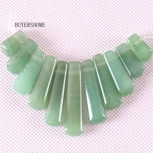 Free Shipping Natural Stone Green Aventurine Beads Pendant Set 11PCS K058