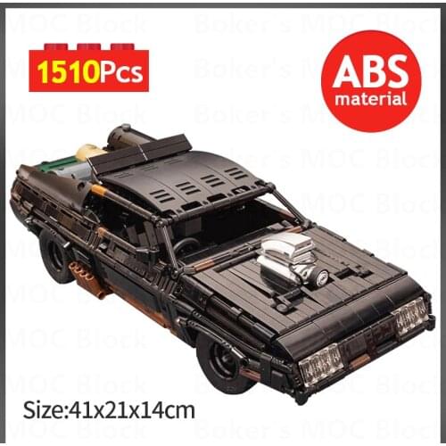Black Interceptor Vehicle Madd-Max Movie Collection Bricks City High-Tech Rc Muscle Car Supercar Model Building Blocks Toys Gift