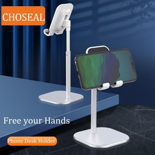 Choseal Cell Phone Stand for Desk Adjustable Desk Holder For iPone 12 11 Pro Max XS XR 8 Plus 6 7 Desk Tablet Hoder for Home