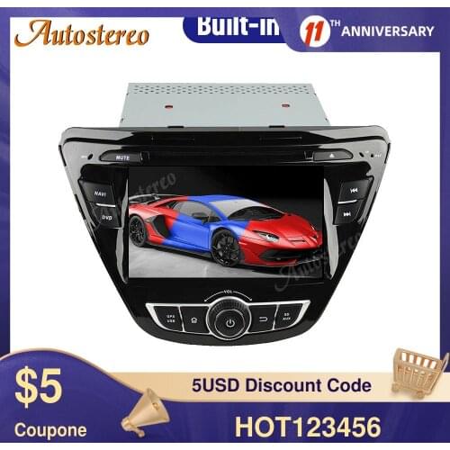 For Hyundai Elantra 2014 + Android 10.0 64GB PX6 Auto GPS-Navigation Avante Auto Stereo Multimedia Player Radio Recorder DSP