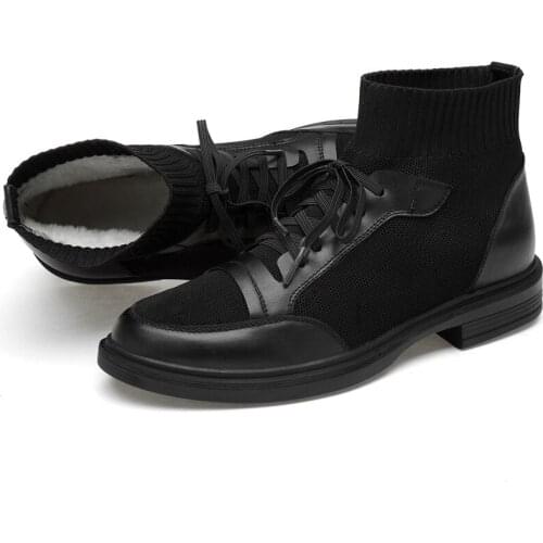 Men Warm Boots Men Winter Shoes Black Boots Mens Footwear Warm Plush Fur Winter Boots For Men Zapatos Hombre