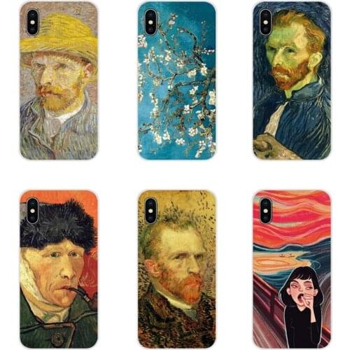For Xiaomi Mi6 A1 5X 6X Redmi Note 5 5A 4X 4A 4 3 Plus Pro pocophone F1 Silicone Skin Cover flower Vincent Van Gogh Starry night