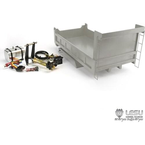 1/14 LESU Hydraulic System Metal Bucket Pump Cylinder ESC for TAMIYA 6x6 RC Dumper Truck DIY Model Car