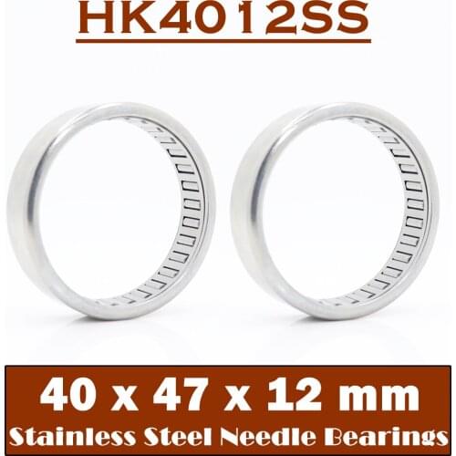 HK4012SS Needle Bearings 440C 40*47*12 mm 2 Pcs Stainless Steel Drawn Cup Needle Roller Bearing HK404712 TLA4012Z HK4012