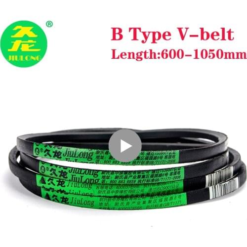 JIULONG B Type Black Rubber Drive V Belt B600/650/700/750/800/850/900/950/1000/1050 Inner Girth for Machine industrial Transmiss