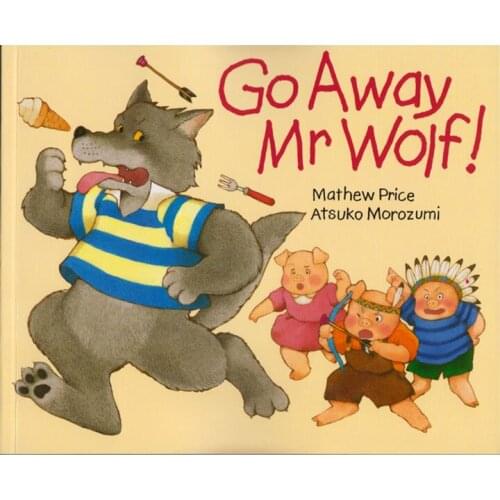 English book Go Away Mr Wolf 0-3 kids picture book classical story children reading book